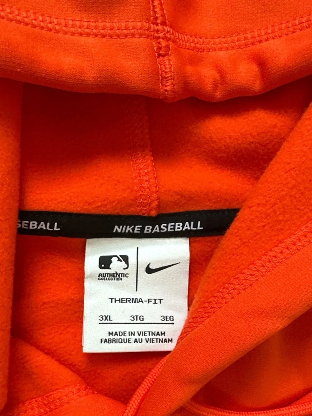 Nike Mets Therma-Fit Hoodie 3XL Orange MLB Authentic Collection Pullover unisex